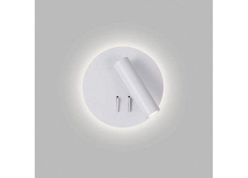 Απλίκα Led Λευκή Στρογγυλή Moby