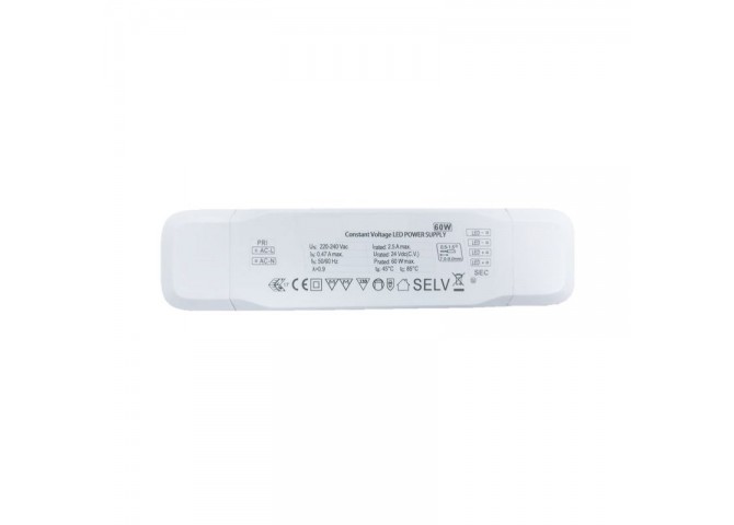 Power supply 24VDC 60W IP20 On-Off (Slim)