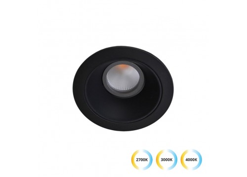 Χωνευτό Σποτ Μαύρο 20W 2700K-3000K-4000K 38° Alea