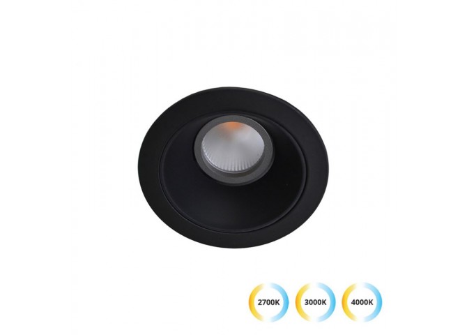 Χωνευτό Σποτ Μαύρο 20W 2700K-3000K-4000K 38° Alea