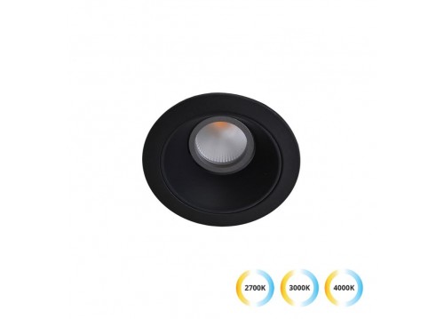 Χωνευτό Σποτ Μαύρο 12W 2700K-3000K-4000K 38° Alea