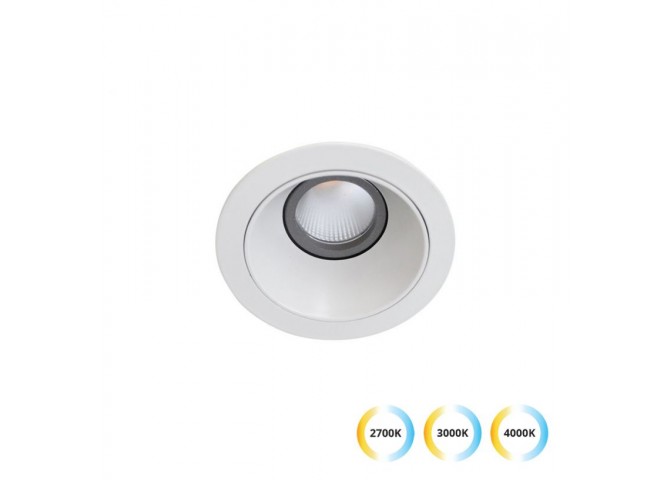 Χωνευτό Σποτ Λευκό 12W 2700K-3000K-4000K 38° Alea