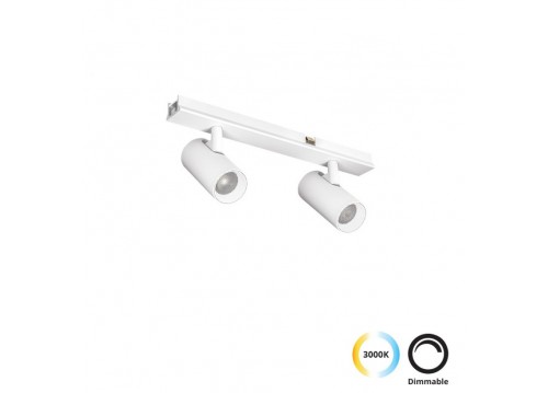 Διπλό Σποτ Track 7W Λευκό Slim Magnetic