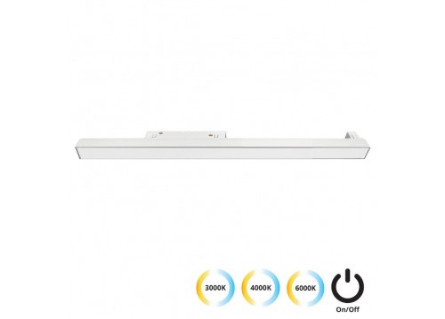 Linear Λευκό L:600  3 CCT switch Magnetic (ON-OFF)