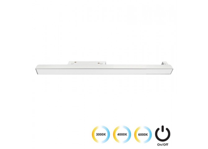 Linear Λευκό L:600  3 CCT switch Magnetic (ON-OFF)