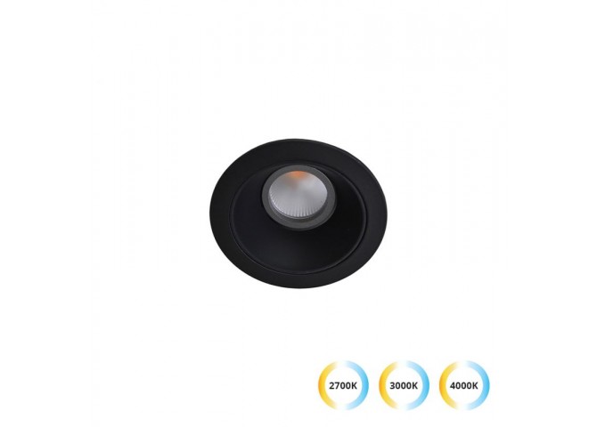Χωνευτό Σποτ Μαύρο 5W 2700-3000K-4000K 38° Alea