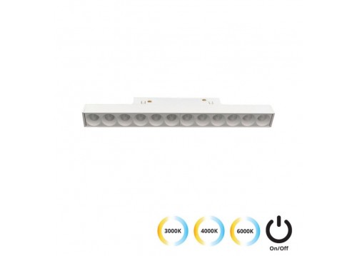 Linear  Antiglare Λευκό L:220 3 CCT Magnetic (ON-OFF)