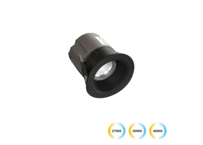 Χωνευτό Σποτ Μαύρο 5W 2700-3000K-4000K 38° Alea