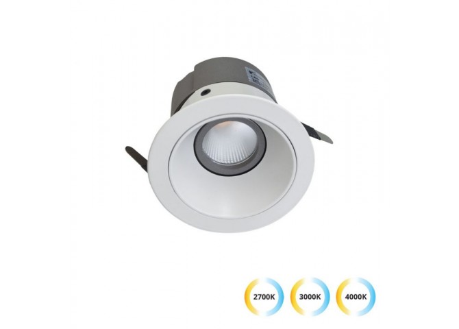 Χωνευτό Σποτ Λευκό 12W 2700K-3000K-4000K 38° Alea