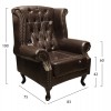Πολυθρόνα τύπου Chesterfield  83x75x107 εκ.