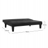 Μοντέρνος καναπές κρεβάτι σε μαύρο PU 185x89x81 εκ.
