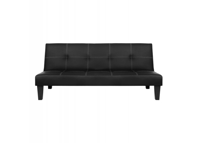 Μοντέρνος καναπές κρεβάτι σε μαύρο PU 185x89x81 εκ.