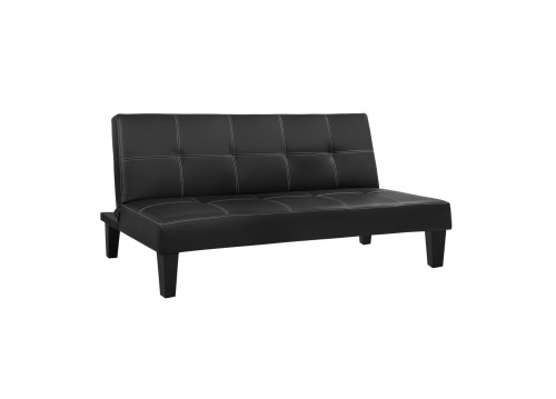 Μοντέρνος καναπές κρεβάτι σε μαύρο PU 185x89x81 εκ.