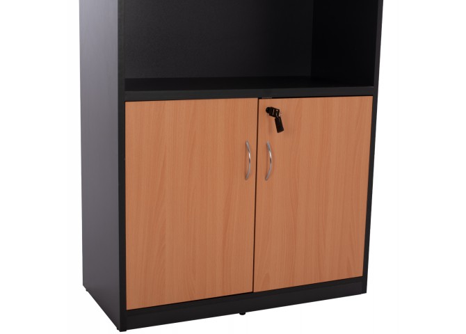 Βιβλιοθήκη γραφείου σε χρώμα οξιάς 80x40x180cm