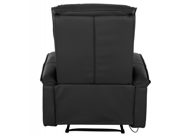 Πολυθρόνα με μηχανισμό massage από PU μαύρο 80x96x97εκ