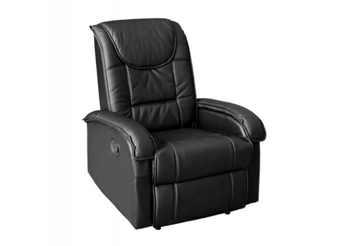 Πολυθρόνα με μηχανισμό massage από PU μαύρο 80x96x97εκ