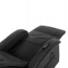 Πολυθρόνα με μηχανισμό massage από PU μαύρο 80x96x97εκ