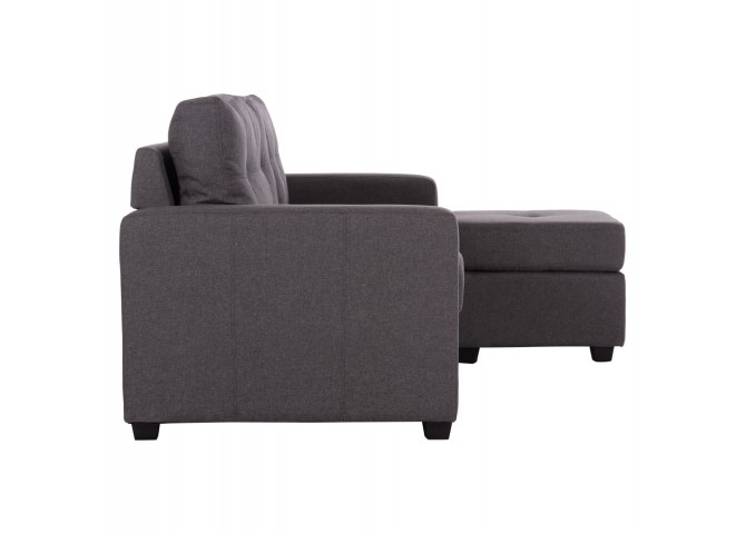 Καναπές γωνία σε χρώμα γκρι 207x146x90 εκ.