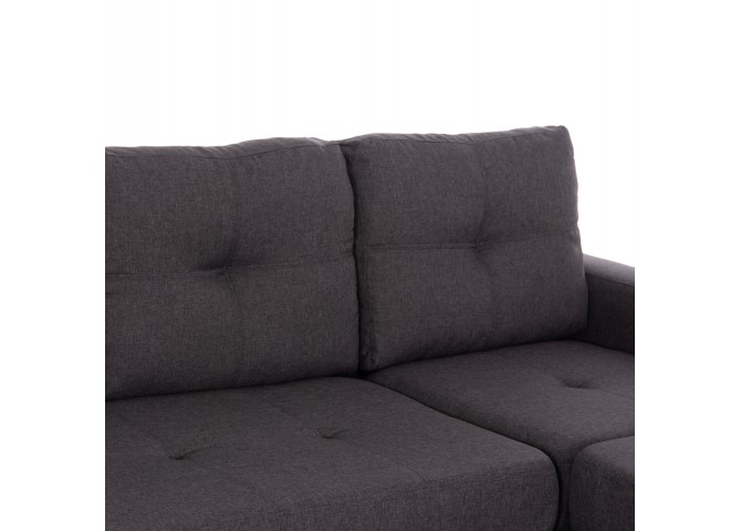 Καναπές γωνία σε χρώμα γκρι 207x146x90 εκ.