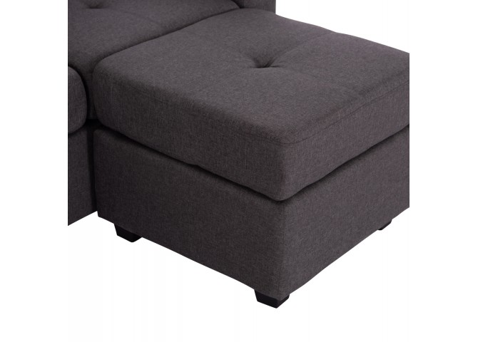 Καναπές γωνία σε χρώμα γκρι 207x146x90 εκ.