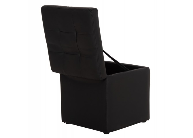 ΣΚΑΜΠΩ ΜΕ ΑΠΟΘΗΚΕΥΤΙΚΟ ΧΩΡΟ PU ΜΑΥΡΟ CUBE HM224.01 36,5x36,5x36Υεκ.