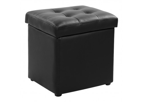 ΣΚΑΜΠΩ ΜΕ ΑΠΟΘΗΚΕΥΤΙΚΟ ΧΩΡΟ PU ΜΑΥΡΟ CUBE HM224.01 36,5x36,5x36Υεκ.