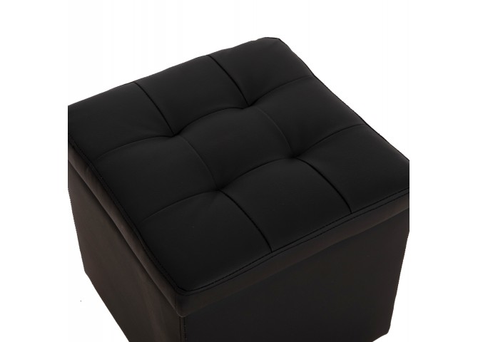 ΣΚΑΜΠΩ ΜΕ ΑΠΟΘΗΚΕΥΤΙΚΟ ΧΩΡΟ PU ΜΑΥΡΟ CUBE HM224.01 36,5x36,5x36Υεκ.
