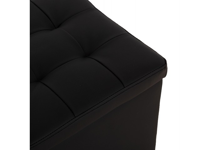 ΣΚΑΜΠΩ ΜΕ ΑΠΟΘΗΚΕΥΤΙΚΟ ΧΩΡΟ PU ΜΑΥΡΟ CUBE HM224.01 36,5x36,5x36Υεκ.