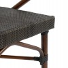 ΠΟΛΥΘΡΟΝΑ ΑΛΟΥΜΙΝΙΟΥ 60,5x59x81 εκ BAMBOO LOOK ΚΑΦΕ ΜΕ TEXTLINE