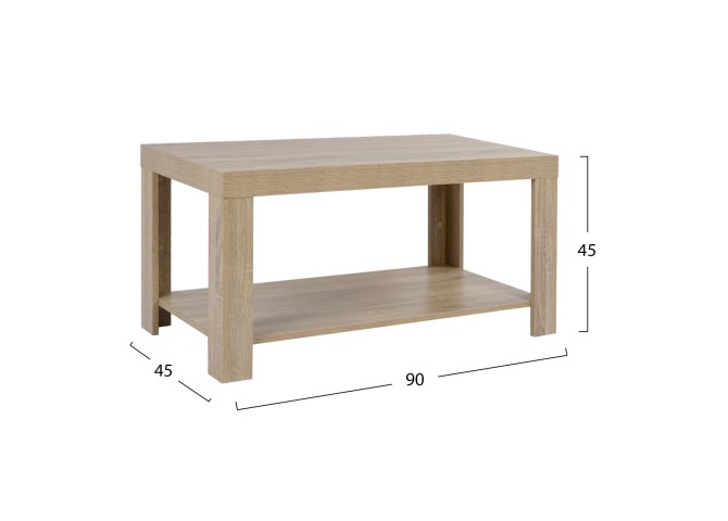 ΤΡΑΠΕΖΙ ΣΑΛΟΝΙΟΥ ΜΕΛΑΜΙΝΗΣ HM2207.02 SONAMA 90X45X45 εκ.