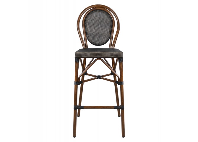 ΣΚΑΜΠΩ ΑΛΟΥΜΙΝΙΟΥ BAMBOO LOOK ΚΑΦΕ ΜΕ TEXTLINE 47x61x115εκ