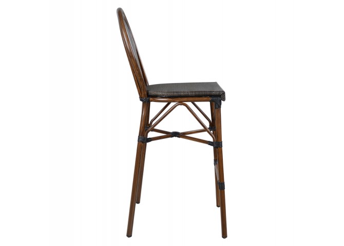 ΣΚΑΜΠΩ ΑΛΟΥΜΙΝΙΟΥ BAMBOO LOOK ΚΑΦΕ ΜΕ TEXTLINE 47x61x115εκ