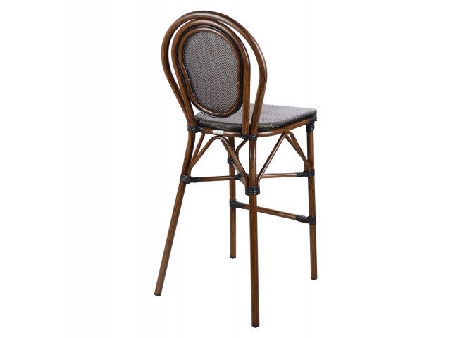 ΣΚΑΜΠΩ ΑΛΟΥΜΙΝΙΟΥ BAMBOO LOOK ΚΑΦΕ ΜΕ TEXTLINE 47x61x115εκ