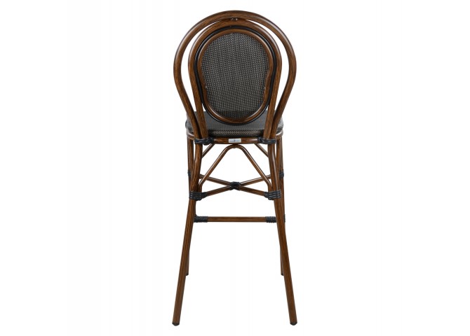 ΣΚΑΜΠΩ ΑΛΟΥΜΙΝΙΟΥ BAMBOO LOOK ΚΑΦΕ ΜΕ TEXTLINE 47x61x115εκ