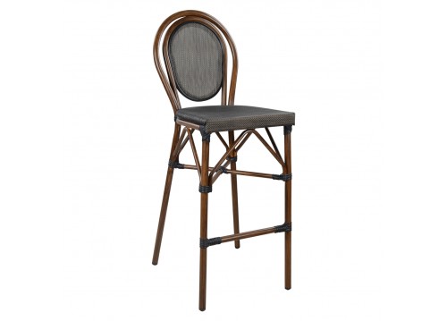 ΣΚΑΜΠΩ ΑΛΟΥΜΙΝΙΟΥ BAMBOO LOOK ΚΑΦΕ ΜΕ TEXTLINE 47x61x115εκ