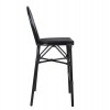 ΣΚΑΜΠΩ ΑΛΟΥΜΙΝΙΟΥ BAMBOO LOOK ΜΑΥΡΟ ΜΕ TEXTLINE 47x61x115εκ