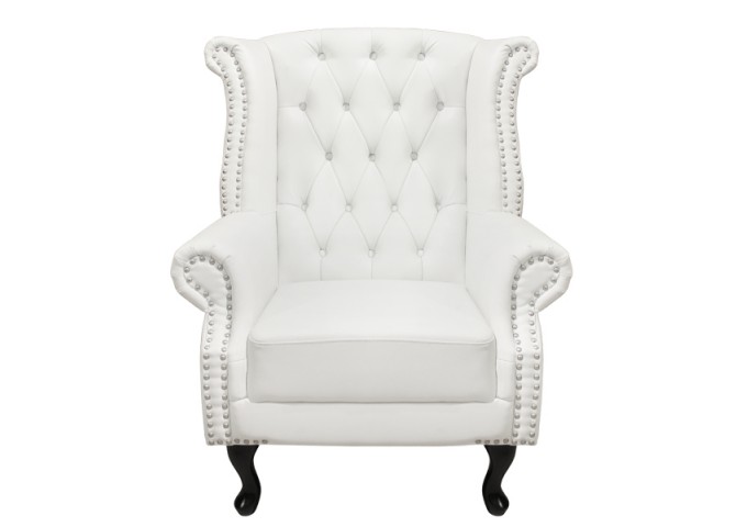 Πολυθρόνα τύπου Chesterfield σε λευκό χρώμα 83x75x107 εκ