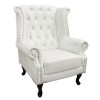 Πολυθρόνα τύπου Chesterfield σε λευκό χρώμα 83x75x107 εκ