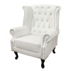 Πολυθρόνα τύπου Chesterfield σε λευκό χρώμα 83x75x107 εκ