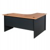 Γωνιακό γραφείο Kαφέ(Οξιά) / Γκρι 150x150cm