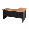 Γωνιακό γραφείο Kαφέ(Οξιά) / Γκρι 150x150cm