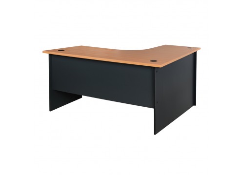 Γωνιακό γραφείο Kαφέ(Οξιά) / Γκρι 150x150cm