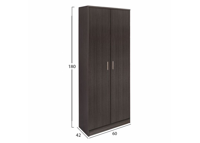 Ντουλάπα δίφυλλη σε απόχρωση zebrano 60x42x180cm