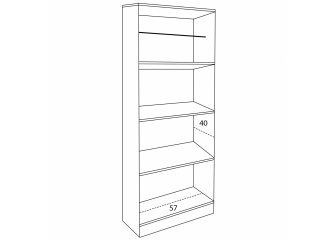 Ντουλάπα δίφυλλη σε απόχρωση zebrano 60x42x180cm