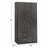 Ντουλάπα τρίφυλλη σε απόχρωση zebrano 89,2x42x181cm