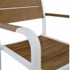 ΣΕΤ ΤΡΑΠΕΖΑΡΙΑΣ TABER HM10738.01 ΤΡΑΠΕΖΙ & 6 ΠΟΛΥΘΡΟΝΕΣ-ΑΛΟΥΜΙΝΙΟ & POLYWOOD-ΛΕΥΚΟ