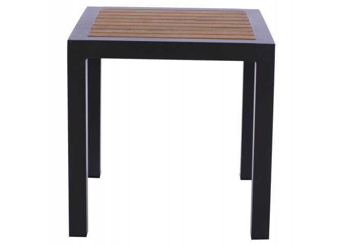ΤΡΑΠΕΖΙ ΑΛΟΥΜΙΝΙΟΥ ΓΚΡΙ ΜΕ POLYWOOD 45Χ45X45,5