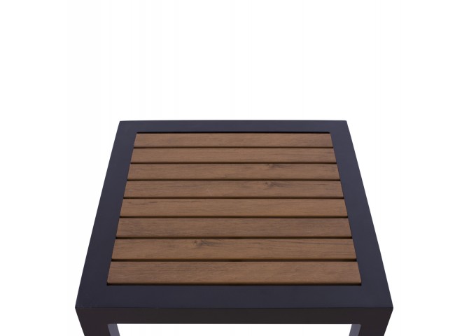 ΤΡΑΠΕΖΙ ΑΛΟΥΜΙΝΙΟΥ ΓΚΡΙ ΜΕ POLYWOOD 45Χ45X45,5