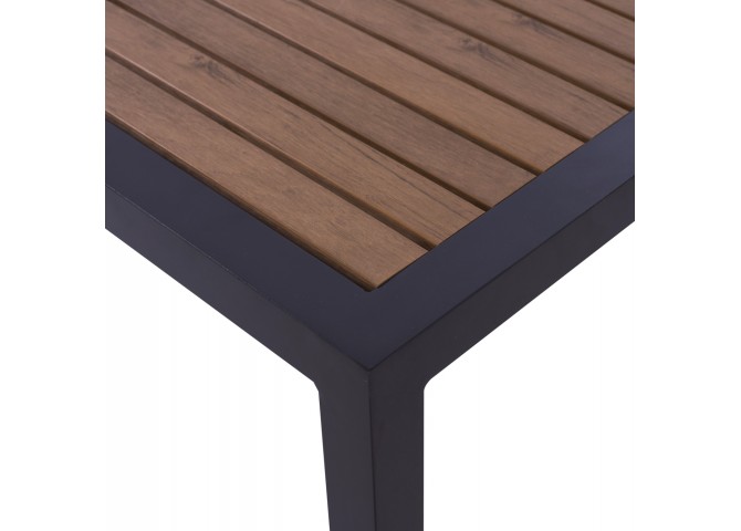 ΤΡΑΠΕΖΙ ΑΛΟΥΜΙΝΙΟΥ ΓΚΡΙ ΜΕ POLYWOOD 45Χ45X45,5