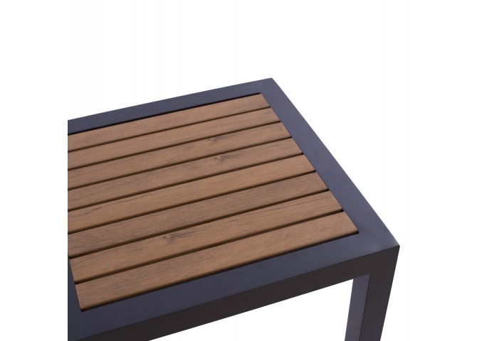 ΤΡΑΠΕΖΙ ΑΛΟΥΜΙΝΙΟΥ ΓΚΡΙ ΜΕ POLYWOOD 45Χ45X45,5